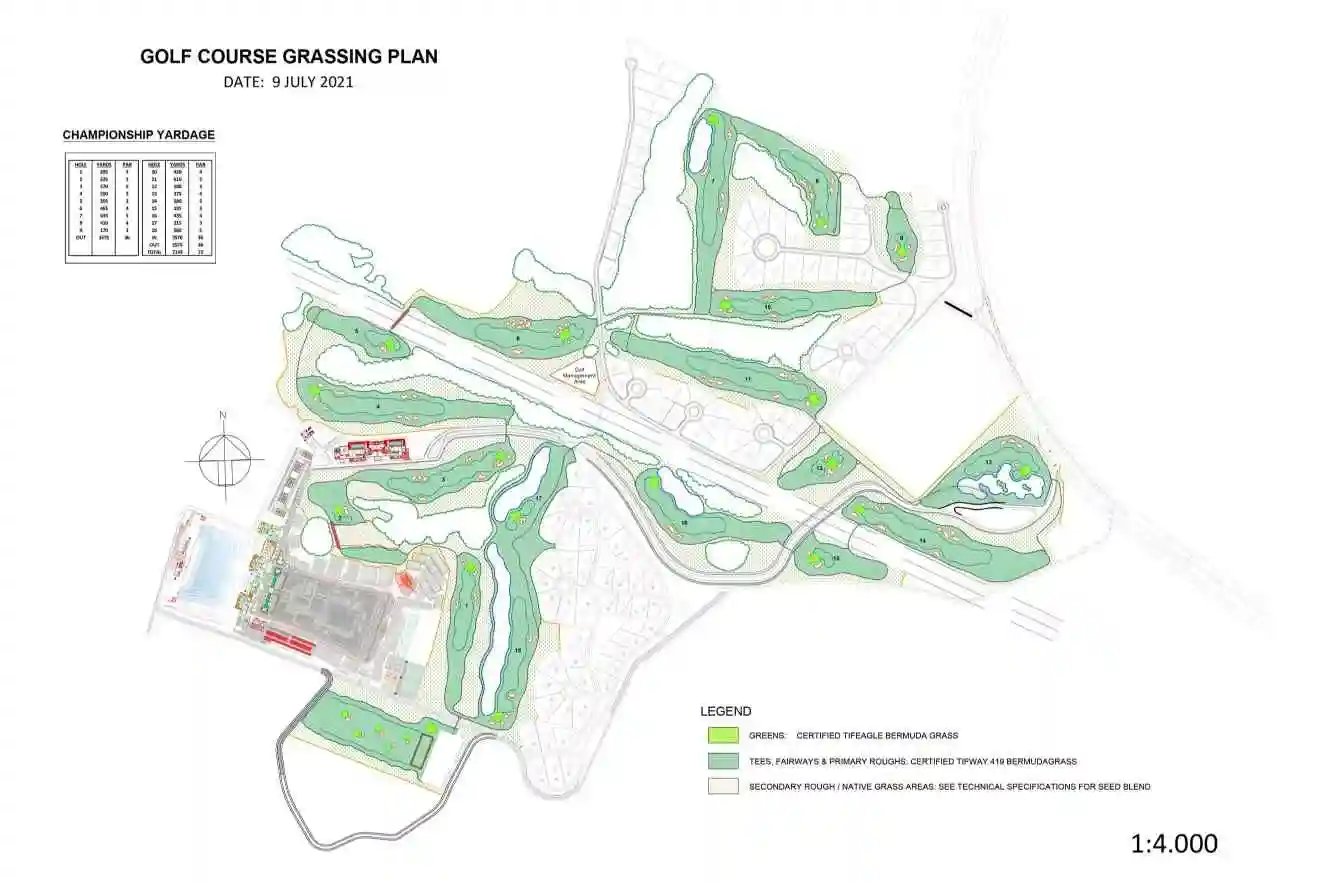 golf course grassing plan